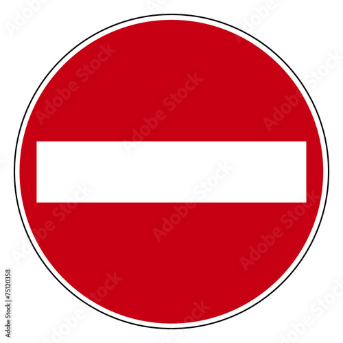 Circle road sign