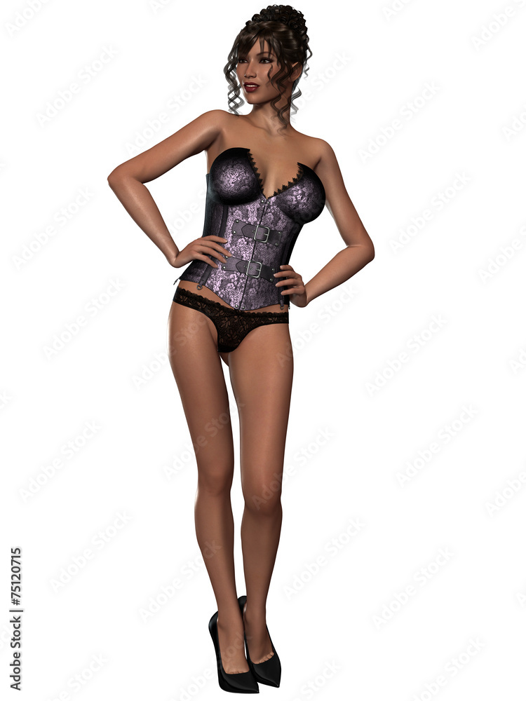 Beautiful sexy pin-up girl in sexy corset Beautiful sexy pin-up girl in sexy corset