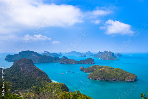 View from mountain on  Angthong Marine National Park © emaria