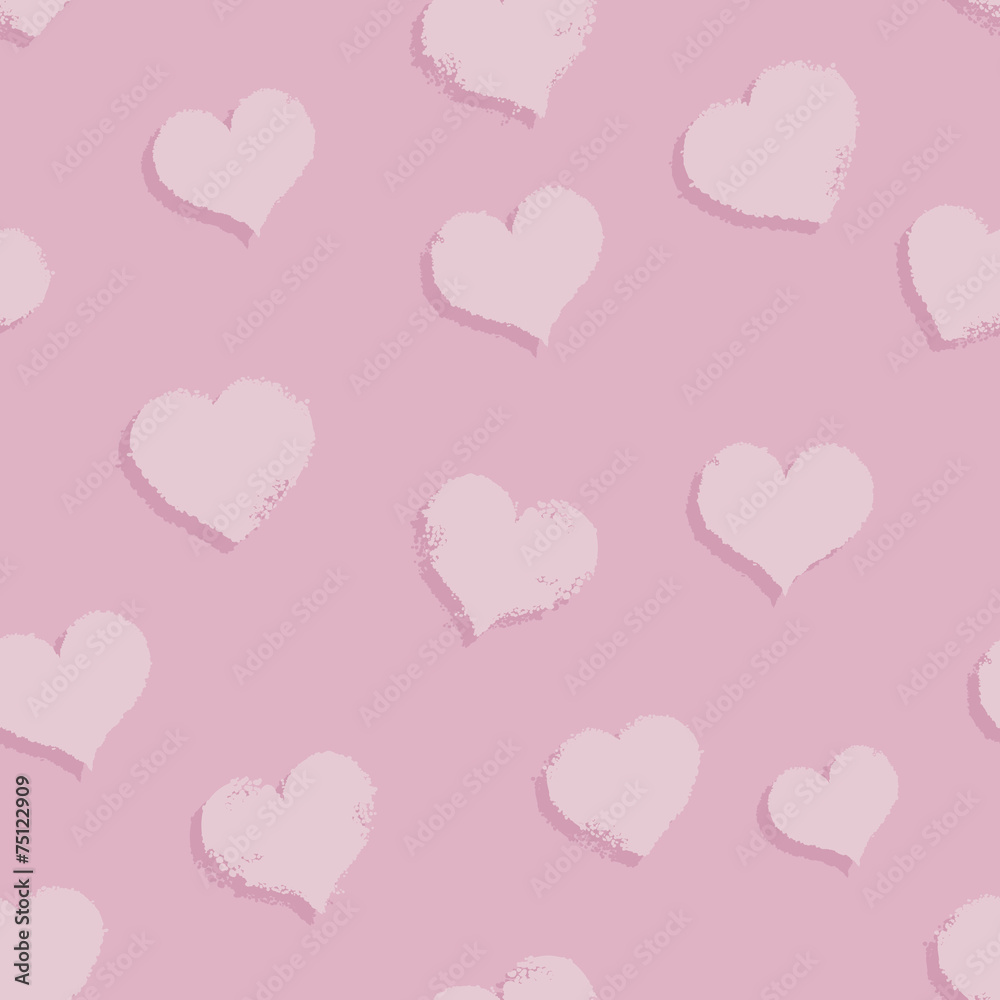 Vector Seamless Hearts Pattern Background