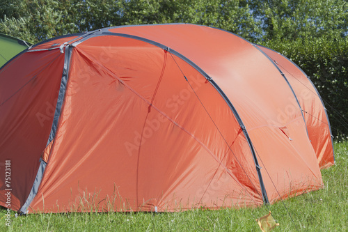 Tent on meadow