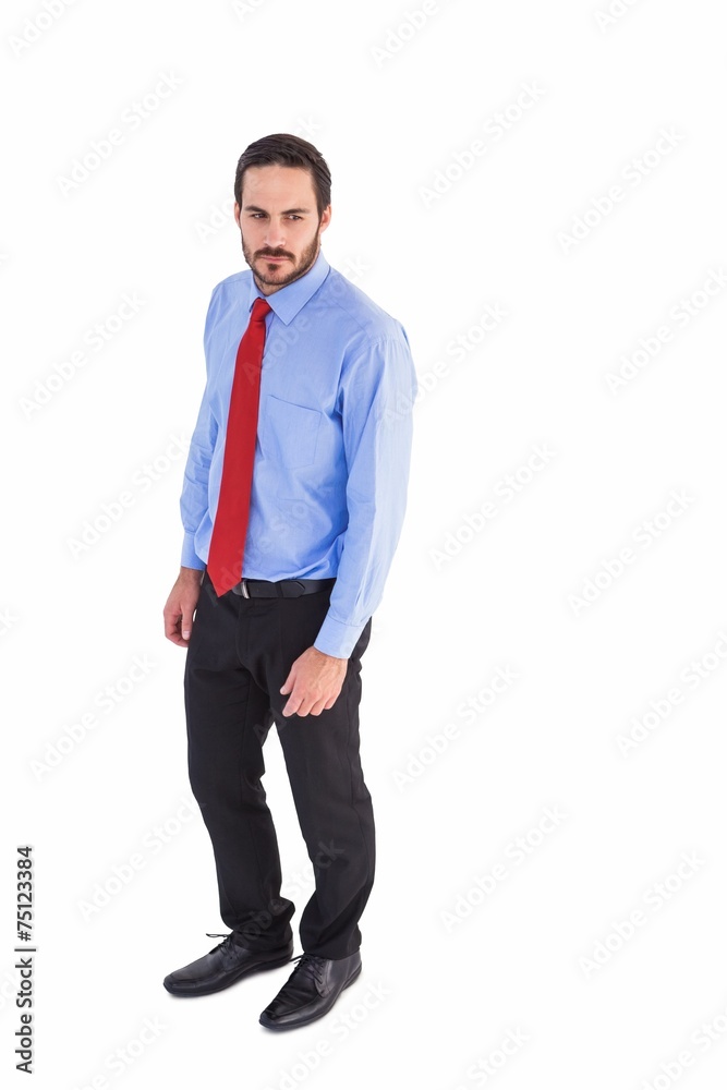 Serious businessman in suit standing Serious businessman in suit standing