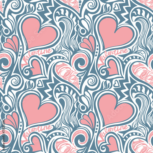 Love Valentine seamless pattern