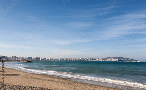 Atlantic Ocean coastal landscape,Tanger city, Morocco