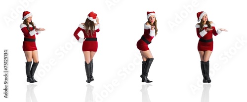 Composite image of different festive blondes