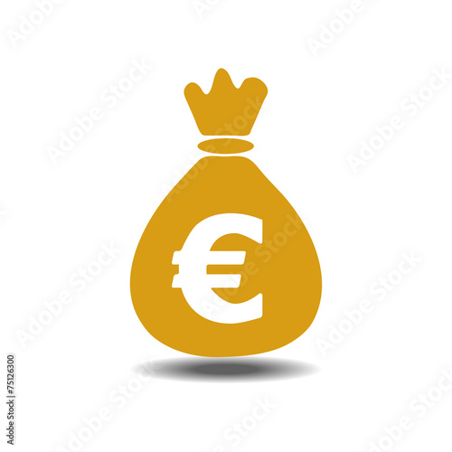 Obraz na płótnie money bag euro icon w salonie