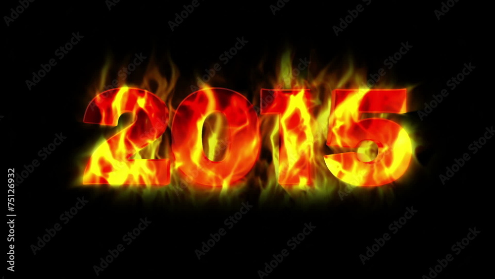 2015 Fiery New Year, with Alpha Matte 2015 Fiery New Year, with Alpha Matte