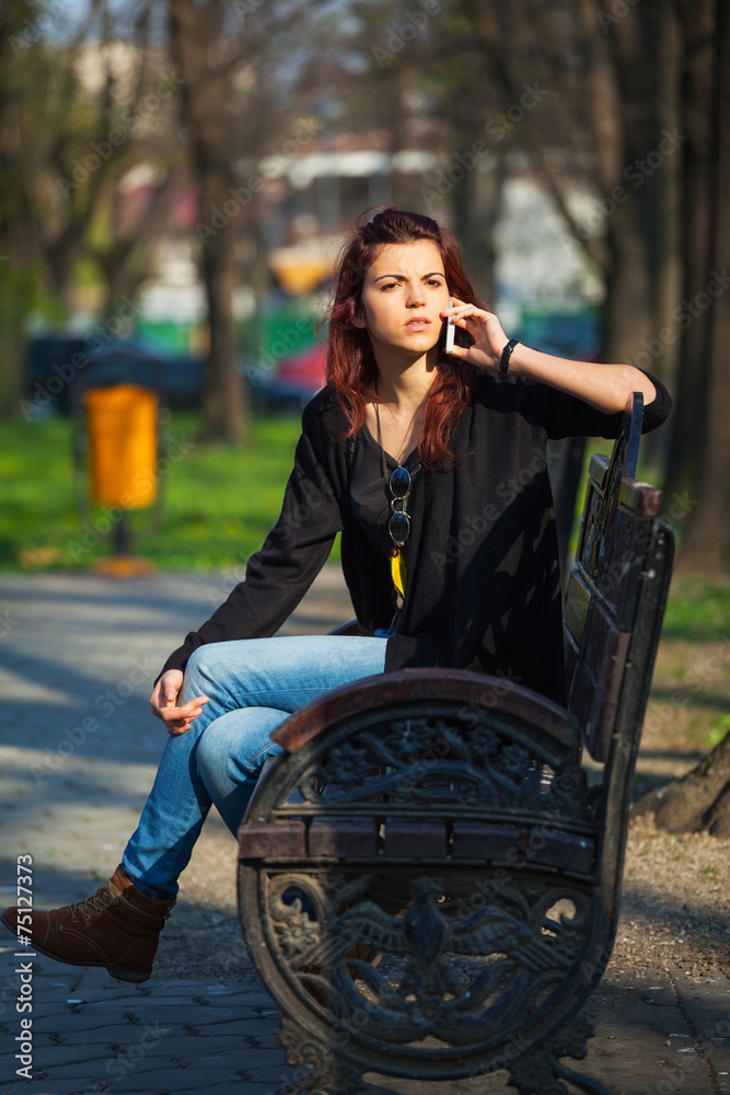 Stern young woman Stern young woman