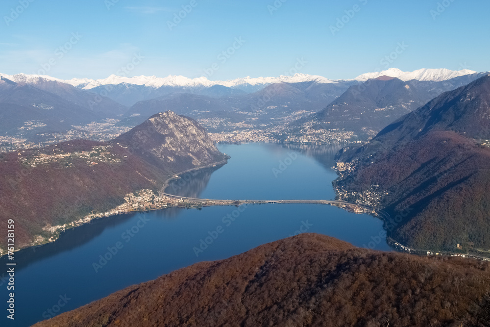 Images of the Gulf of Lugano city