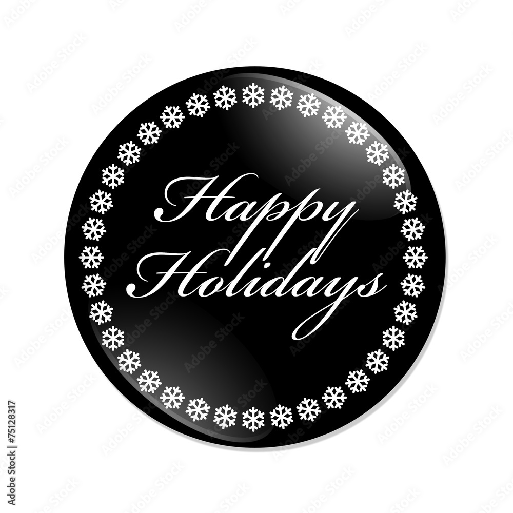Happy Holidays Button Happy Holidays Button