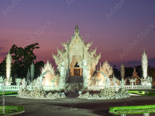 White temple is landmark of Chiangrai  Thailand