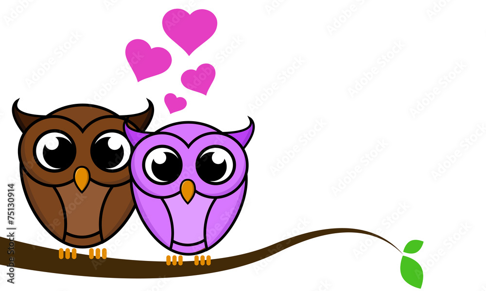 Fototapeta premium Owl Couple