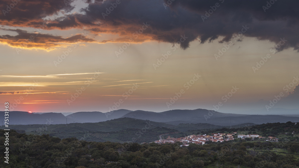 Atardecer en Extremadura