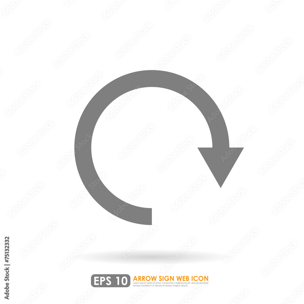 Arrow circle icon -  as refresh, repeat & redo signs