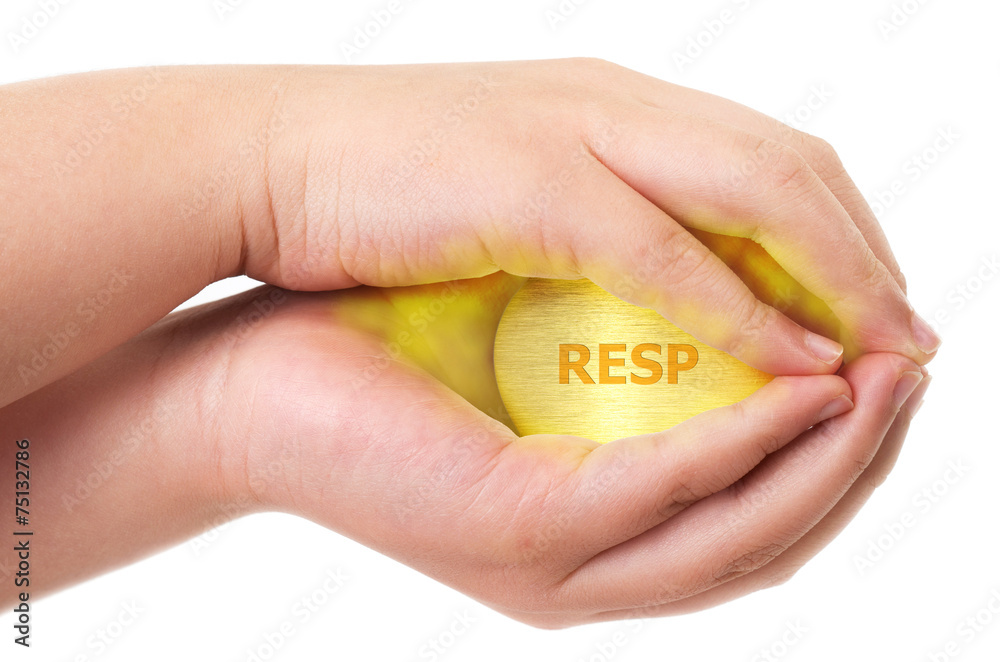 Canadian Registered Education Savings Plan, RESP concept with tw Canadian Registered Education Savings Plan, RESP concept with tw