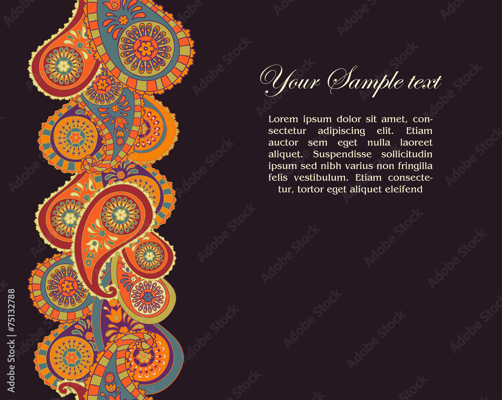 paisley background and place for your text