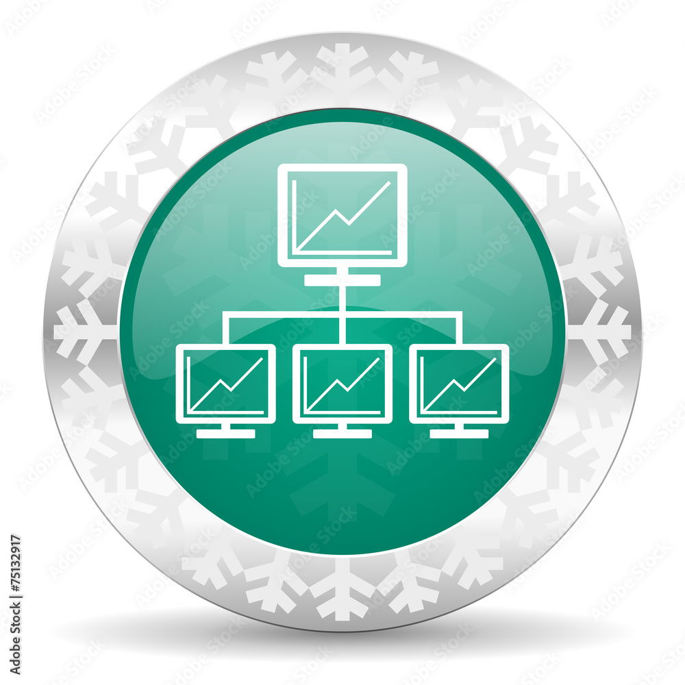 network green icon, christmas button, lan sign network green icon, christmas button, lan sign