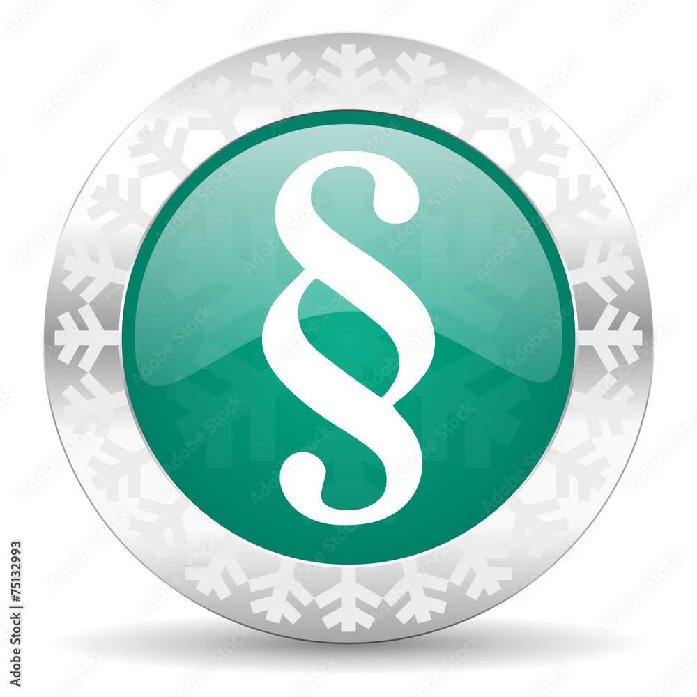 paragraph green icon, christmas button, law sign paragraph green icon, christmas button, law sign