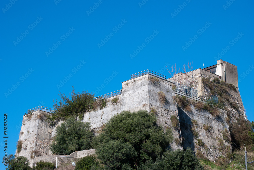 Ruin fortress castle Salerno city, Italy