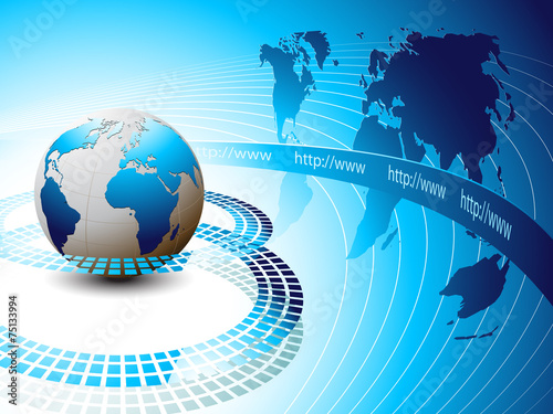 Internet background with Earth