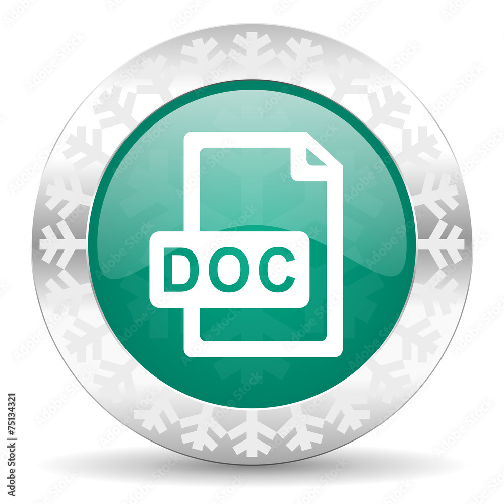 doc file green icon, christmas button doc file green icon, christmas button