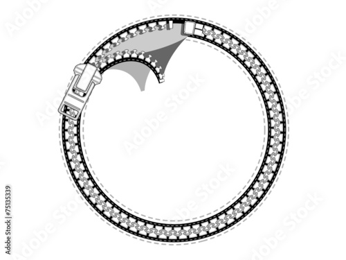 Round zipper labels