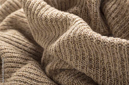 Wool sweater close up photo