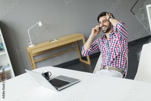 Young man in the office
