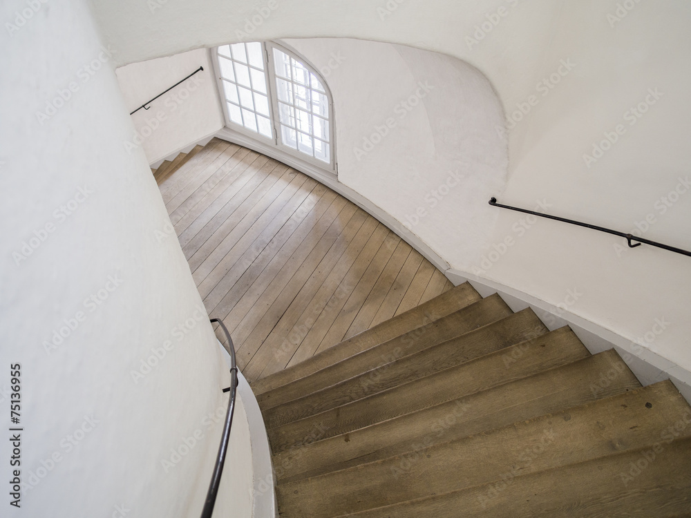 Obraz premium Stairs in old round tower