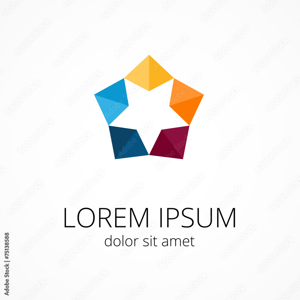 Circle logo template. Abstract star sign, symbol. Circle logo template. Abstract star sign, symbol.