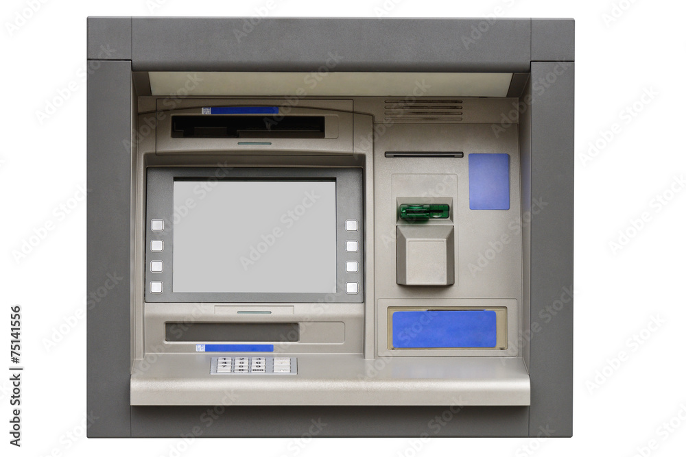 ATM machine isolated on white background ATM machine isolated on white background
