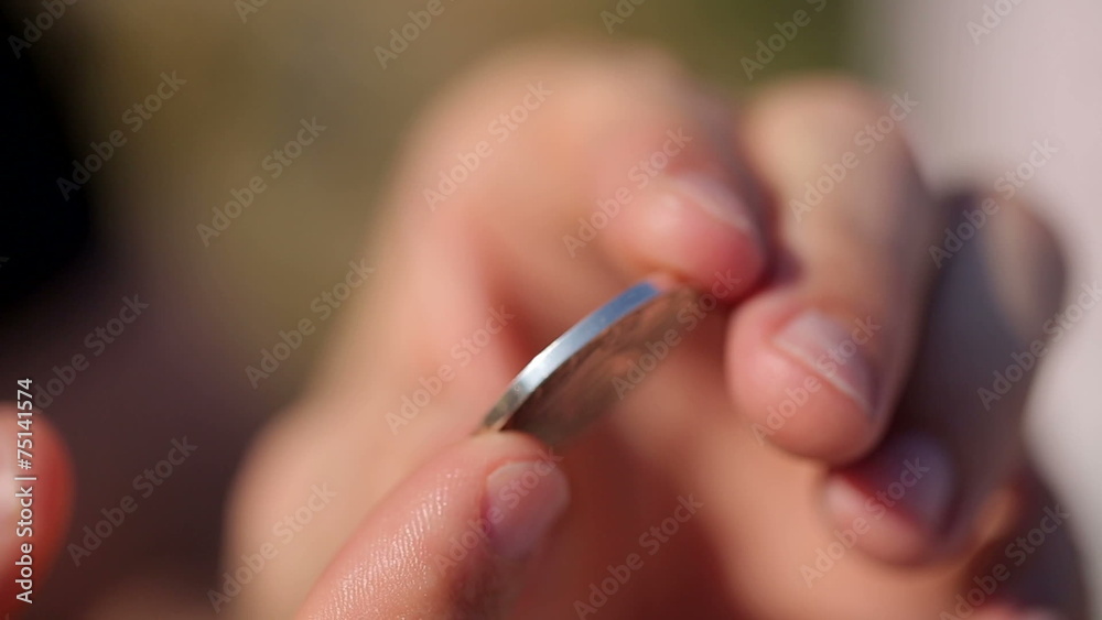 Make a decision with a coin engraved with yes and no.