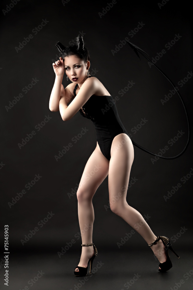 girl demon tail. girl demon tail.