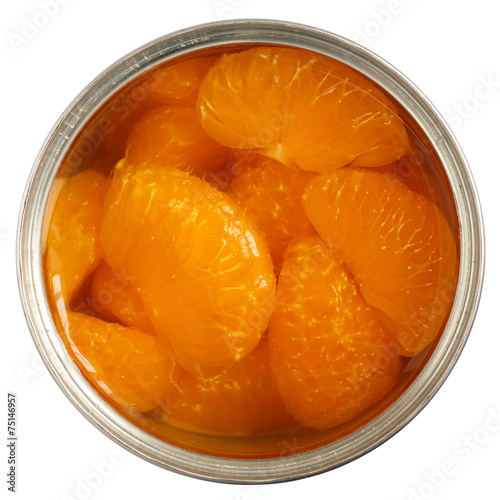 Open can of mandarins in light syrup.