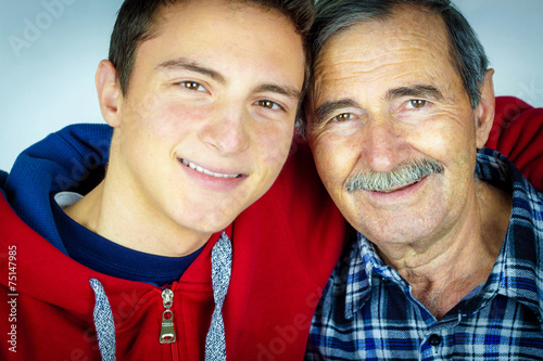 Grandfather and grandson