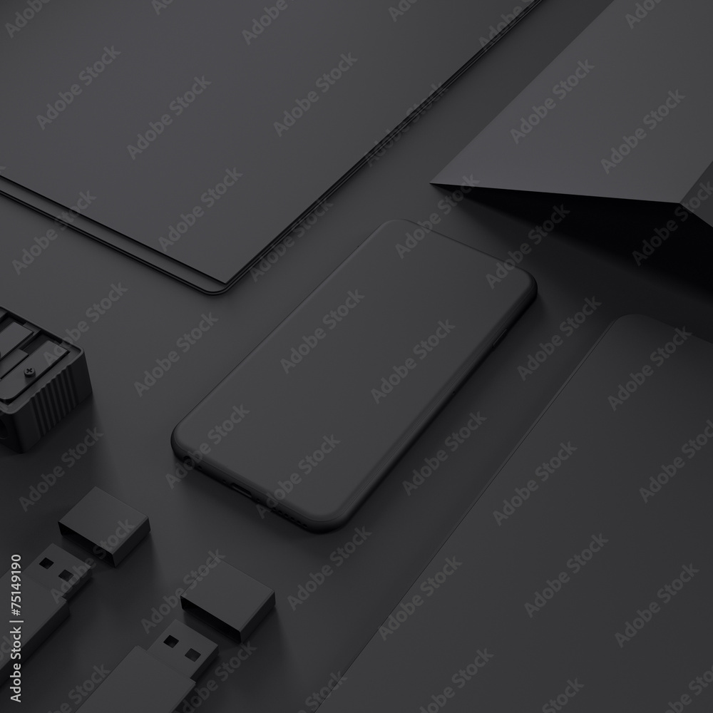 Mock up business template on black background. Mock up business template on black background.