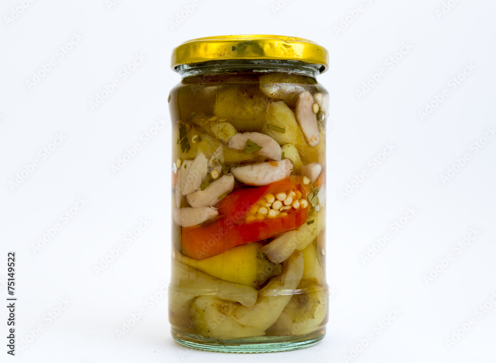 Chilies hot peppers jar Chilies hot peppers jar