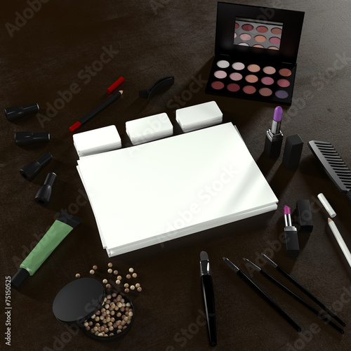 Mockup business template. make-up