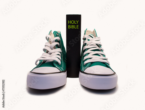 sneakers and an bible