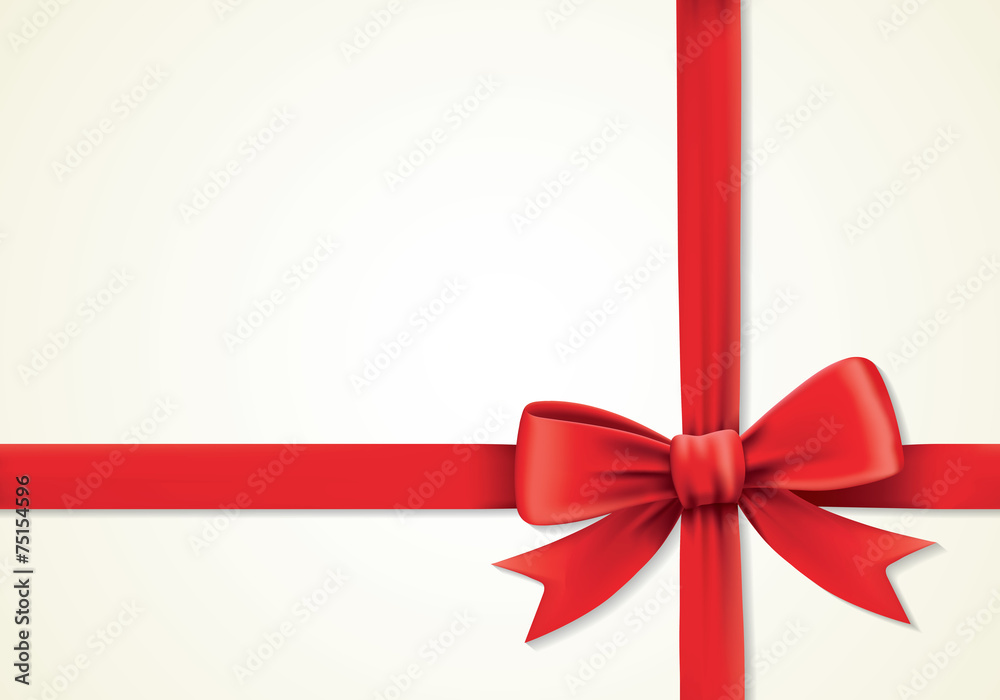 Red ribbons and greeting card, bows, anniversary Red ribbons and greeting card, bows, anniversary