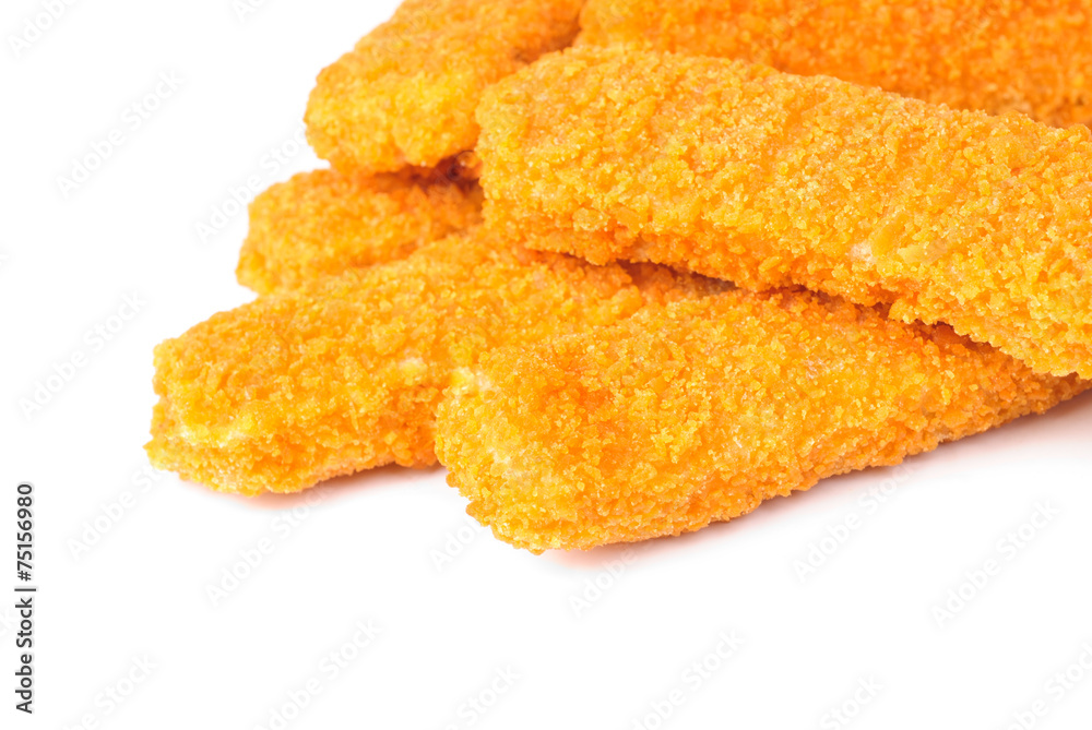 fish sticks on a white background fish sticks on a white background