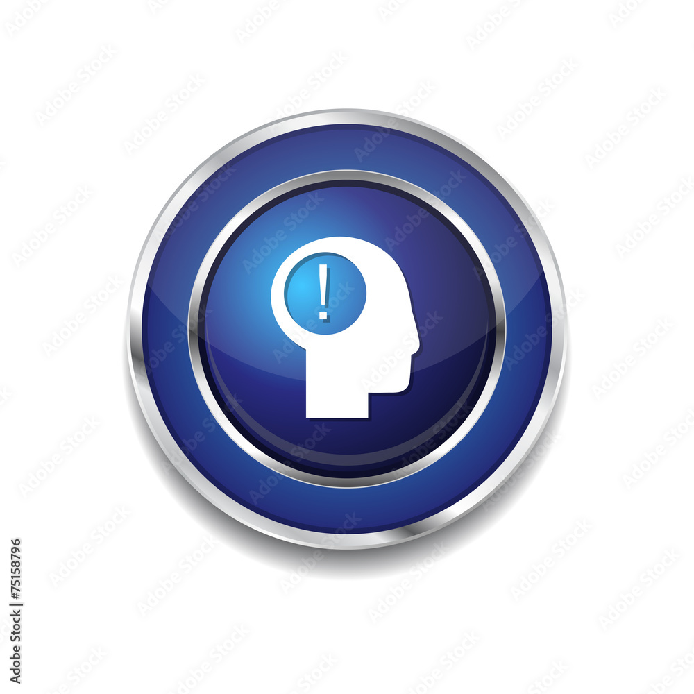 Idea Blue Vector Icon Button Idea Blue Vector Icon Button
