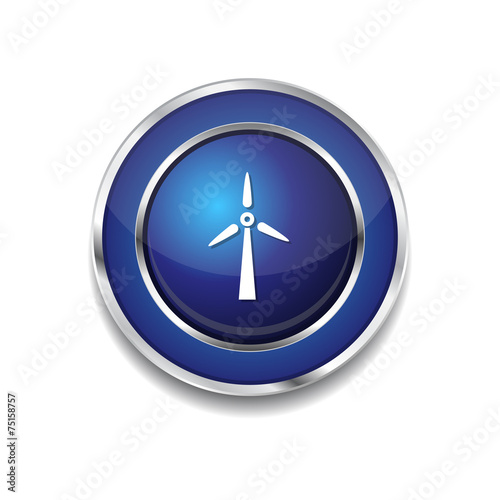 Windmil Blue Vector Icon Button