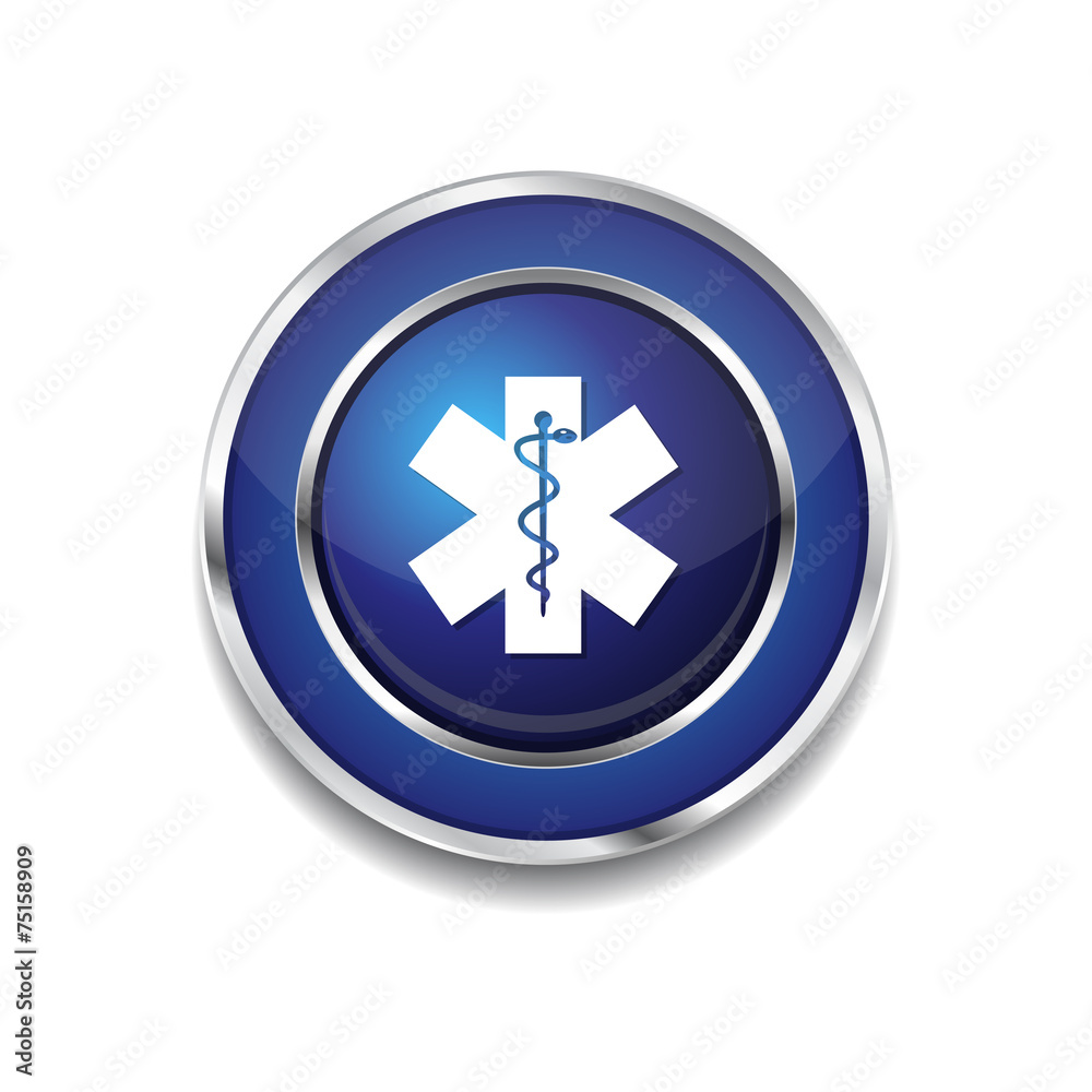 Health Emergency Blue Vector Icon Design Health Emergency Blue Vector Icon Design