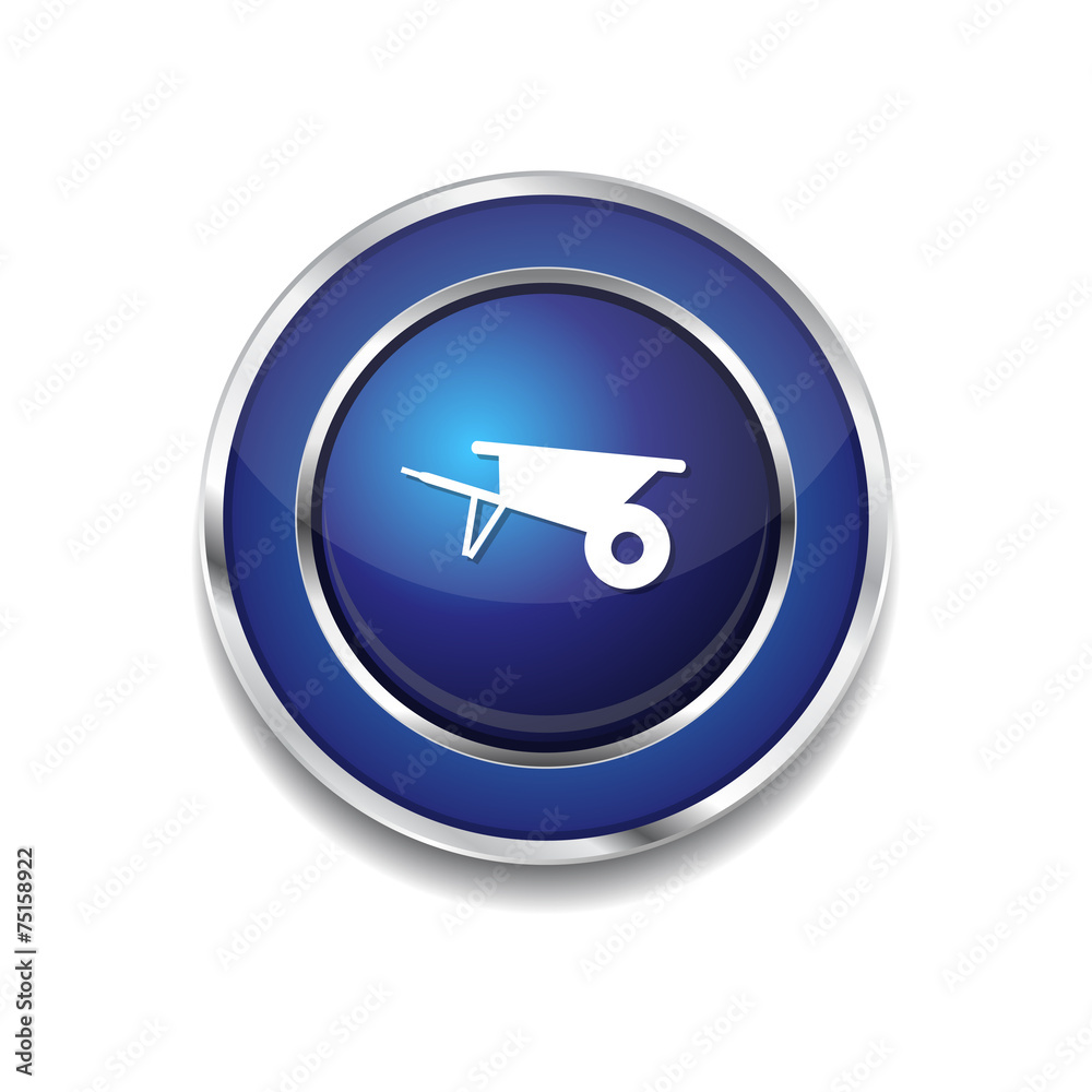 Trolly Blue Vector Icon Button
