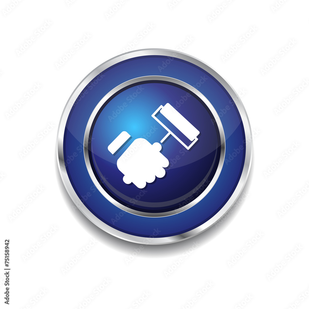 Labour Blue Vector Icon Button Labour Blue Vector Icon Button