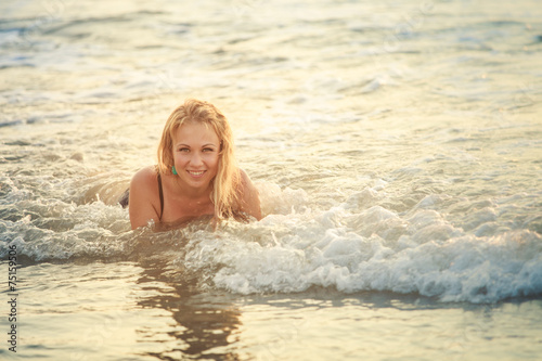 beautiful blonde girl in swimming suit © alkiona_25