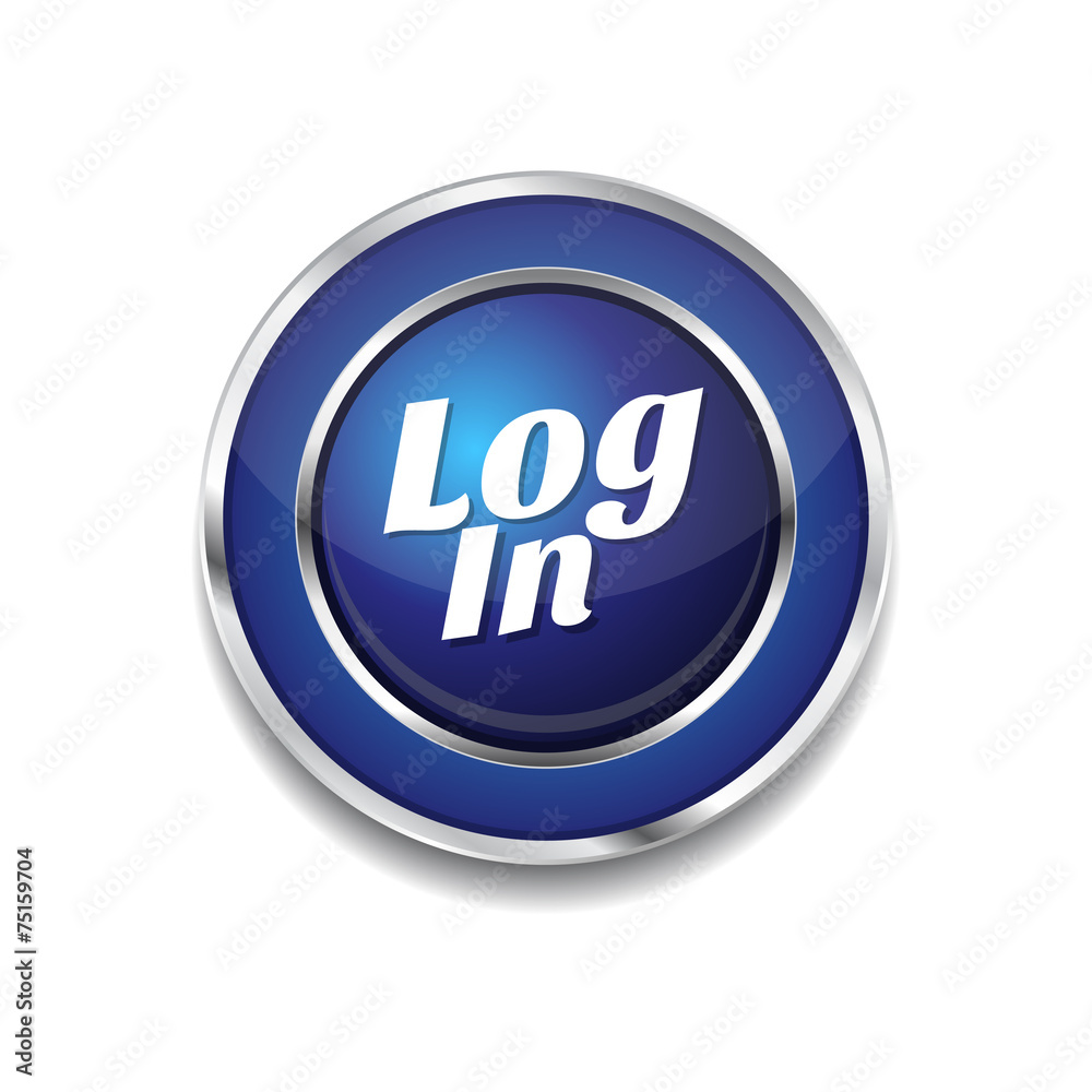 log In Blue Vector Icon Button log In Blue Vector Icon Button