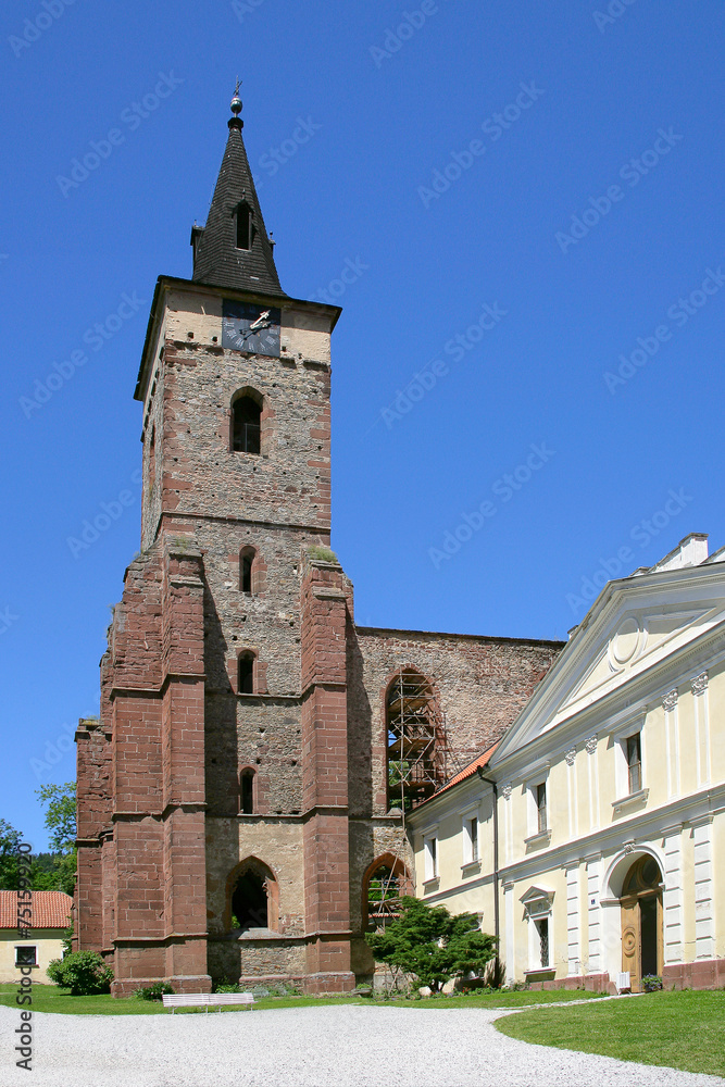 Benedictine abbey Sazava cloister, Czech republic