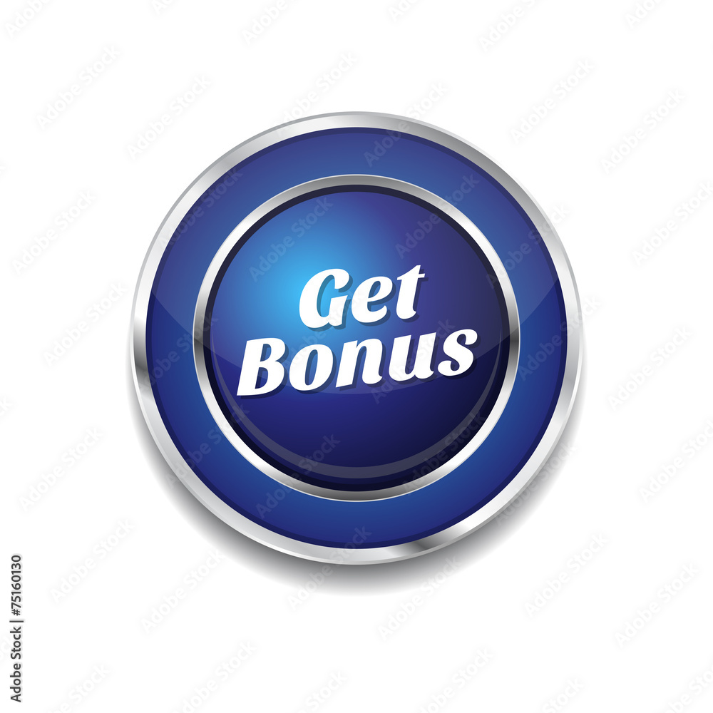 Get Bonus Blue Vector Icon Button Get Bonus Blue Vector Icon Button